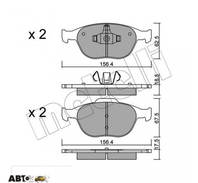 Тормозные колодки METELLI 22-0533-0, цена: 1 252 грн.