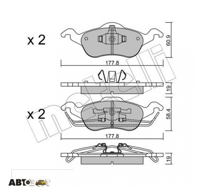 Тормозные колодки METELLI 22-0291-0, цена: 921 грн.