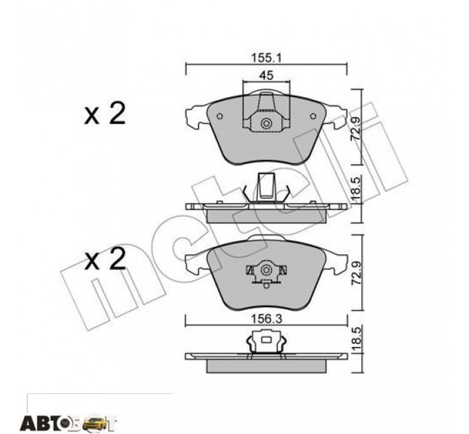 Тормозные колодки METELLI 22-0549-3, цена: 1 505 грн.