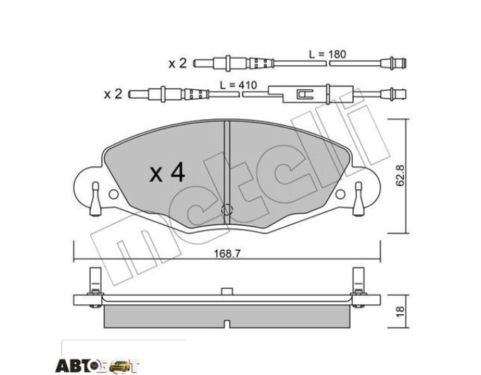 Тормозные колодки METELLI 22-0332-0, цена: 2 948 грн.