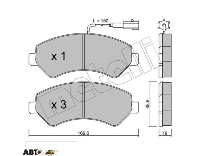 Тормозные колодки METELLI 22-0709-0, цена: 2 649 грн.