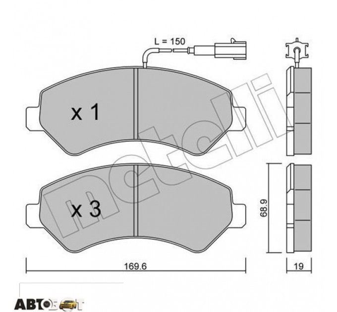 Тормозные колодки METELLI 22-0709-0, цена: 1 457 грн.