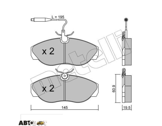 Тормозные колодки METELLI 22-0154-0, цена: 2 474 грн.