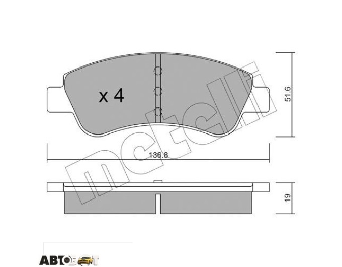 Тормозные колодки METELLI 22-0327-0, цена: 1 385 грн.