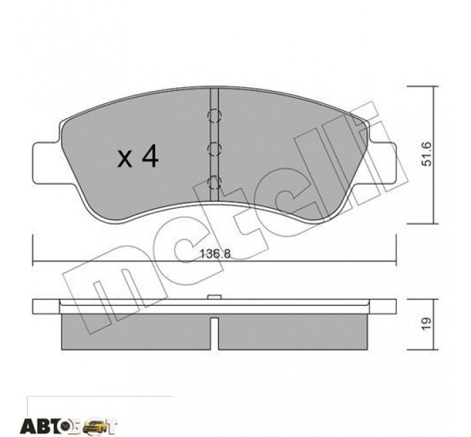 Тормозные колодки METELLI 22-0327-0, цена: 762 грн.