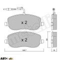 Тормозные колодки METELLI 22-0530-0, цена: 2 126 грн.