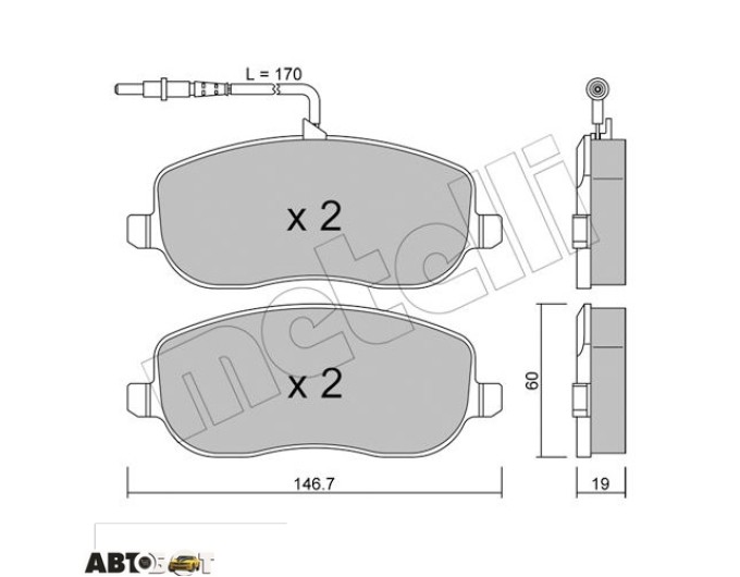 Тормозные колодки METELLI 22-0530-0, цена: 2 126 грн.