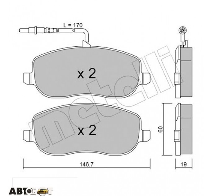 Тормозные колодки METELLI 22-0530-0, цена: 1 169 грн.