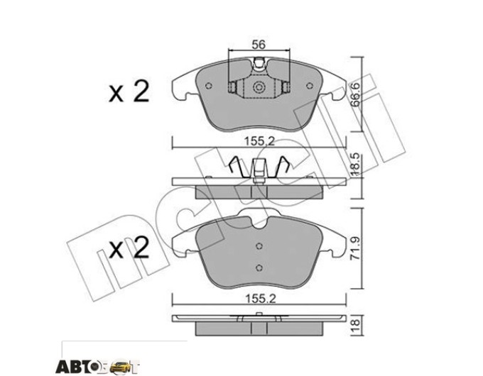 Тормозные колодки METELLI 22-0675-5, цена: 2 373 грн.