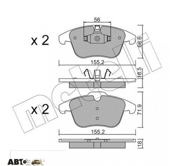 Тормозные колодки METELLI 22-0675-5, цена: 1 305 грн.