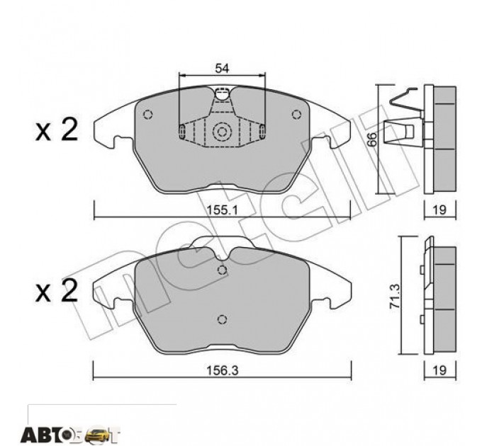 Тормозные колодки METELLI 22-0548-1, цена: 1 252 грн.