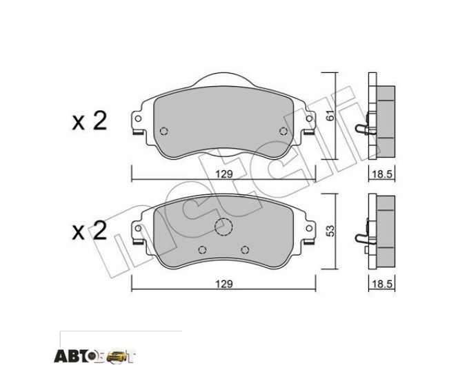 Тормозные колодки METELLI 22-0949-0, цена: 2 365 грн.