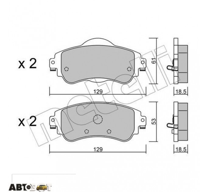 Тормозные колодки METELLI 22-0949-0, цена: 1 301 грн.