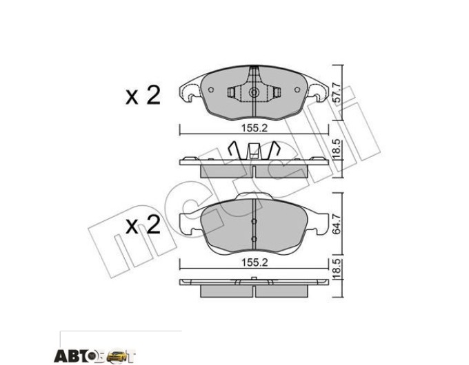 Тормозные колодки METELLI 22-0800-0, цена: 2 163 грн.