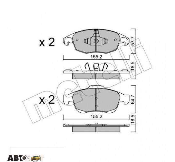 Тормозные колодки METELLI 22-0800-0, цена: 1 189 грн.