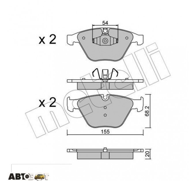 Тормозные колодки METELLI 22-0558-6, цена: 1 186 грн.