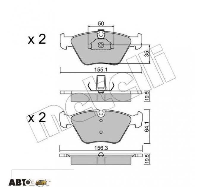 Тормозные колодки METELLI 22-0207-0, цена: 1 245 грн.