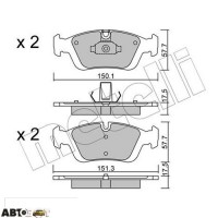 Тормозные колодки METELLI 22-0312-0