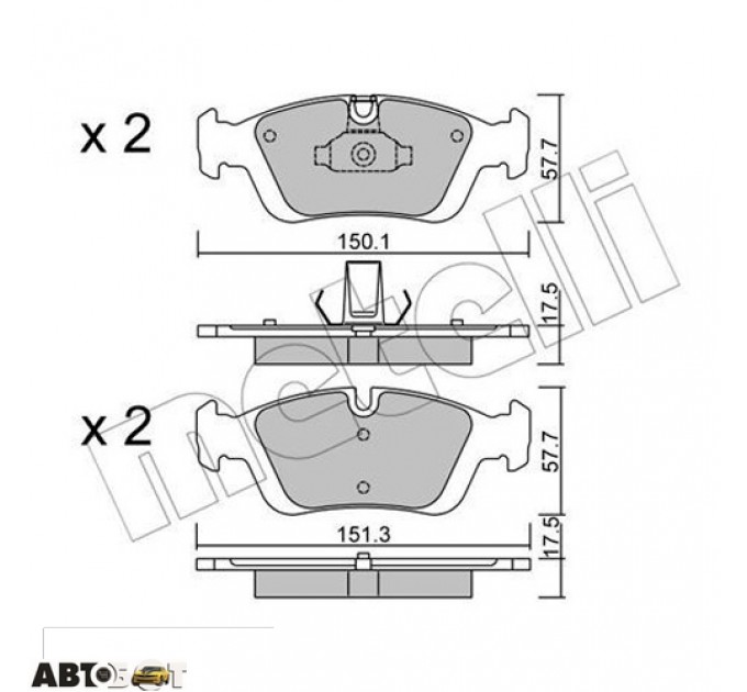 Тормозные колодки METELLI 22-0312-0, цена: 1 022 грн.