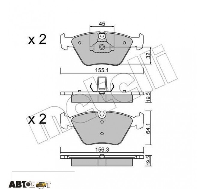 Тормозные колодки METELLI 22-0207-3, цена: 1 341 грн.