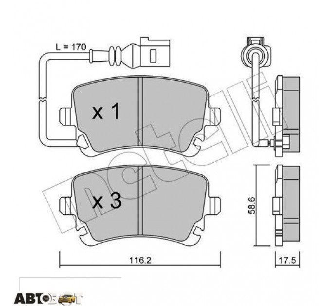 Гальмівні колодки METELLI 22-0554-0, ціна: 975 грн.