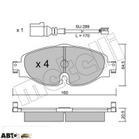 Гальмівні колодки METELLI 22-0950-0K