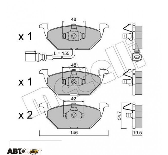 Тормозные колодки METELLI 22-0211-2, цена: 1 043 грн.