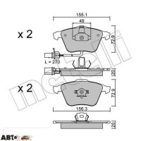 Тормозные колодки METELLI 22-0549-1