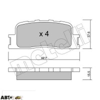 Гальмівні колодки METELLI 22-0753-0