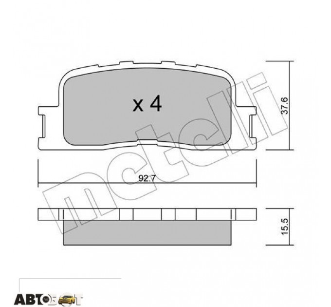 Тормозные колодки METELLI 22-0753-0, цена: 880 грн.