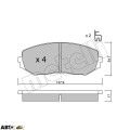 Тормозные колодки METELLI 22-0766-0, цена: 2 337 грн.