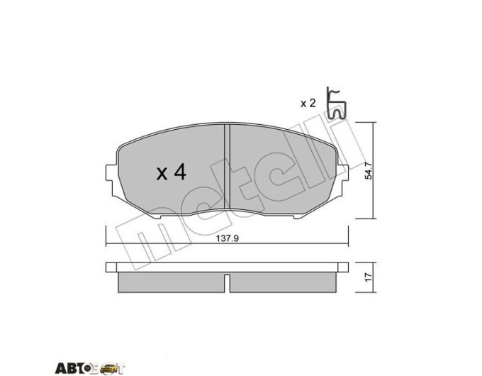 Тормозные колодки METELLI 22-0766-0, цена: 2 337 грн.