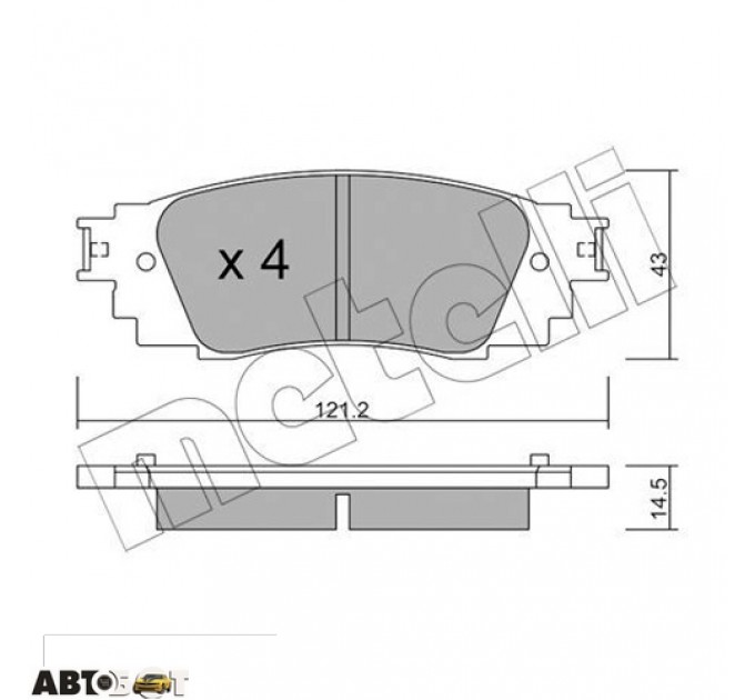 Тормозные колодки METELLI 22-1089-0, цена: 813 грн.