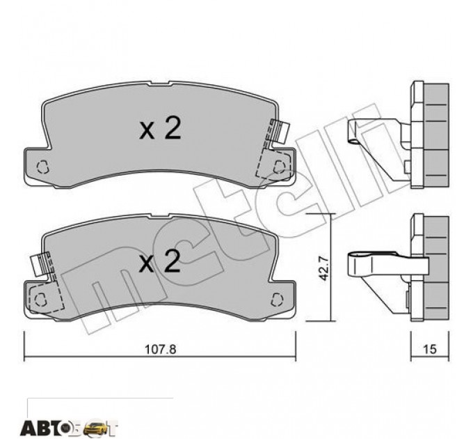 Тормозные колодки METELLI 22-0161-1, цена: 919 грн.