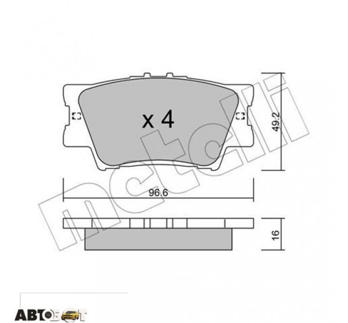 Тормозные колодки METELLI 22-0749-0, цена: 1 119 грн.