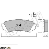 Гальмівні колодки METELLI 22-0453-0