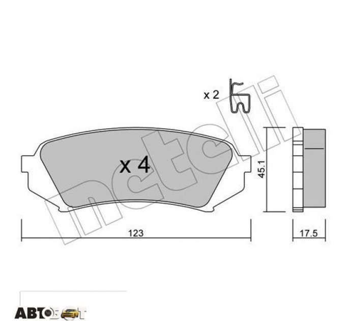 Тормозные колодки METELLI 22-0453-0, цена: 846 грн.