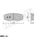 Гальмівні колодки METELLI 22-0822-0, ціна: 1 760 грн.