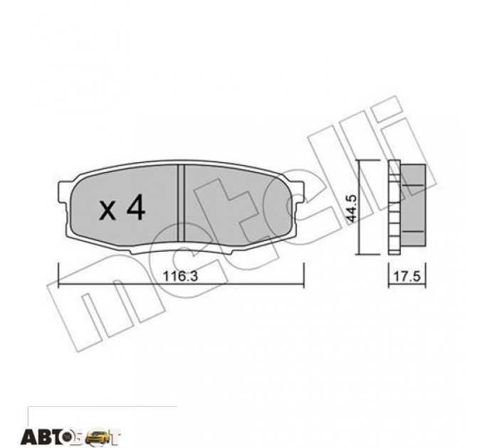 Тормозные колодки METELLI 22-0822-0, цена: 968 грн.