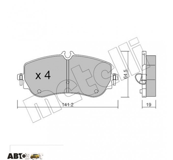 Тормозные колодки METELLI 22-1175-0, цена: 1 405 грн.