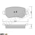 Тормозные колодки METELLI 22-0542-1, цена: 1 214 грн.