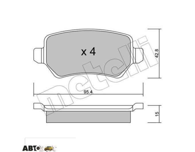 Тормозные колодки METELLI 22-0542-1, цена: 1 214 грн.