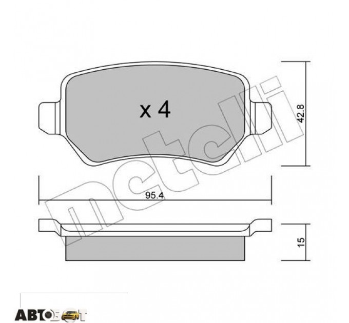 Тормозные колодки METELLI 22-0542-1, цена: 668 грн.