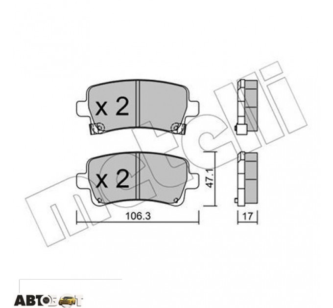 Тормозные колодки METELLI 22-0844-0, цена: 1 008 грн.