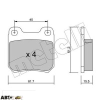 Гальмівні колодки METELLI 22-0275-0