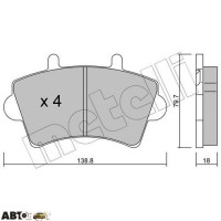 Тормозные колодки METELLI 22-0545-0