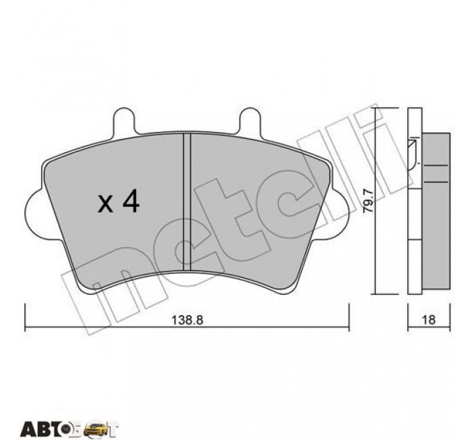 Тормозные колодки METELLI 22-0545-0, цена: 1 115 грн.