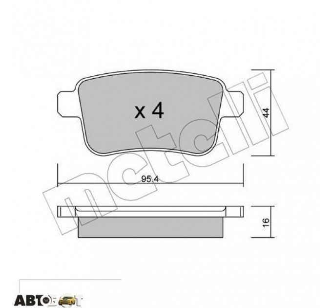 Тормозные колодки METELLI 22-0814-0, цена: 1 175 грн.