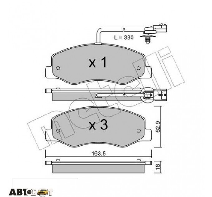 Тормозные колодки METELLI 22-0900-0, цена: 1 351 грн.