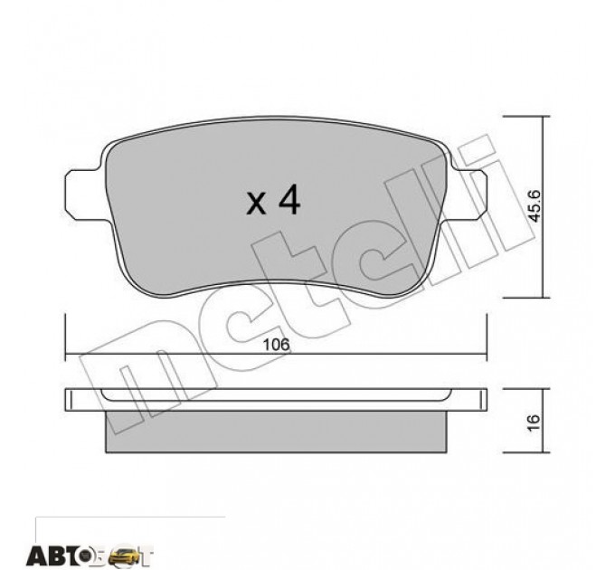 Гальмівні колодки METELLI 22-0818-0, ціна: 1 238 грн.